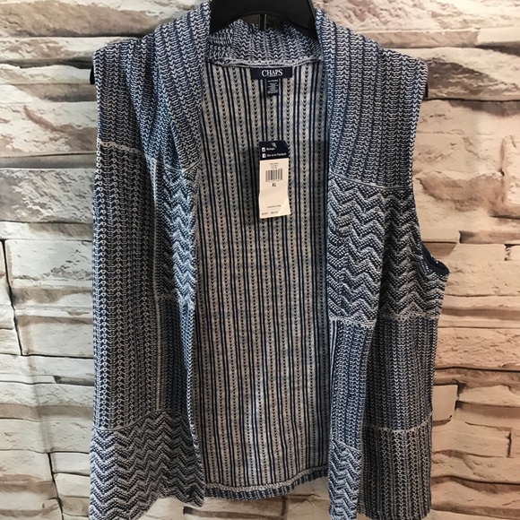 Chaps Jackets & Blazers - Chaps women’s vests size XL NWT buttons down knit